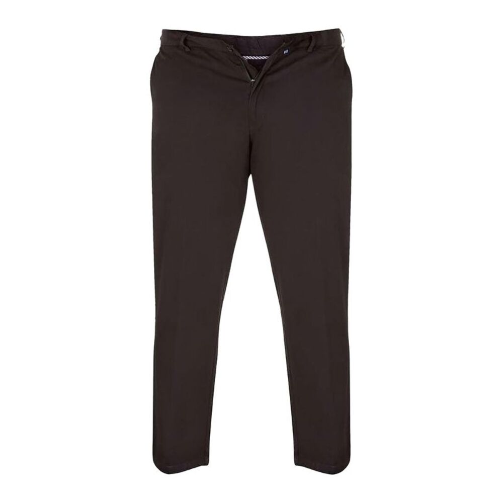 Duke Mens D555 Bruno Stretch Chino Kingsize Pants / Black
